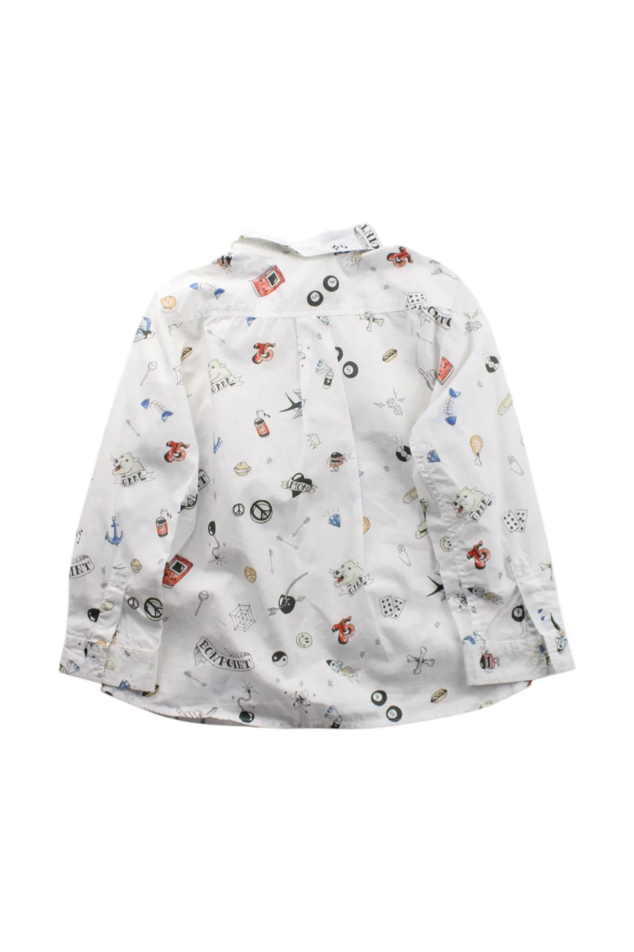 Bonpoint Nautical Themed Button-Down Shirt 4T