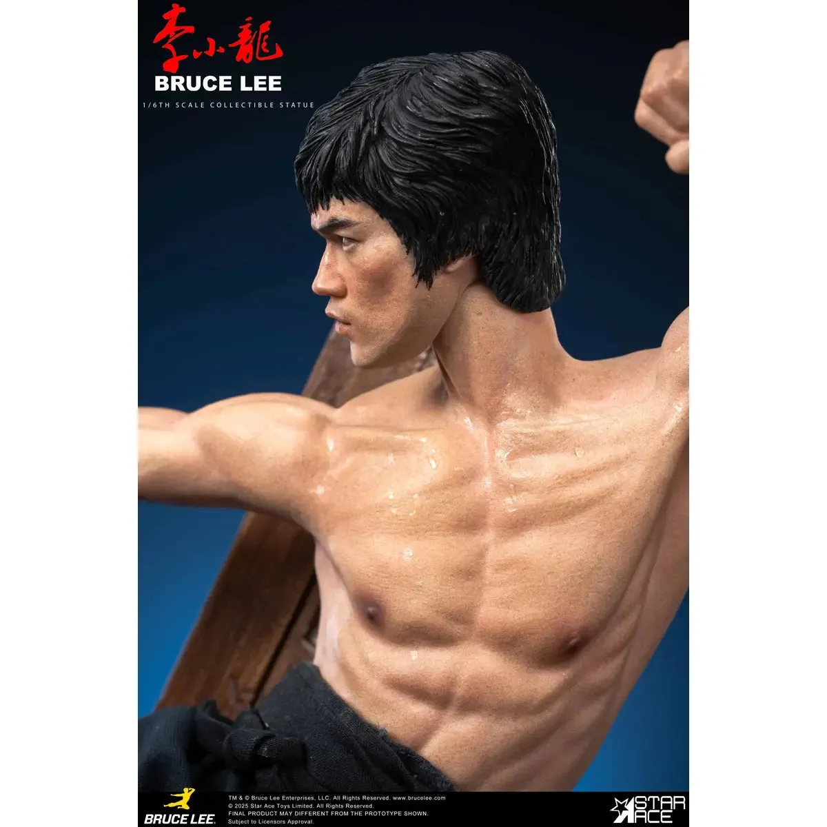Bruce Lee Flying Kick 12" 1/6 Scale Polyresin Statue - Star Ace