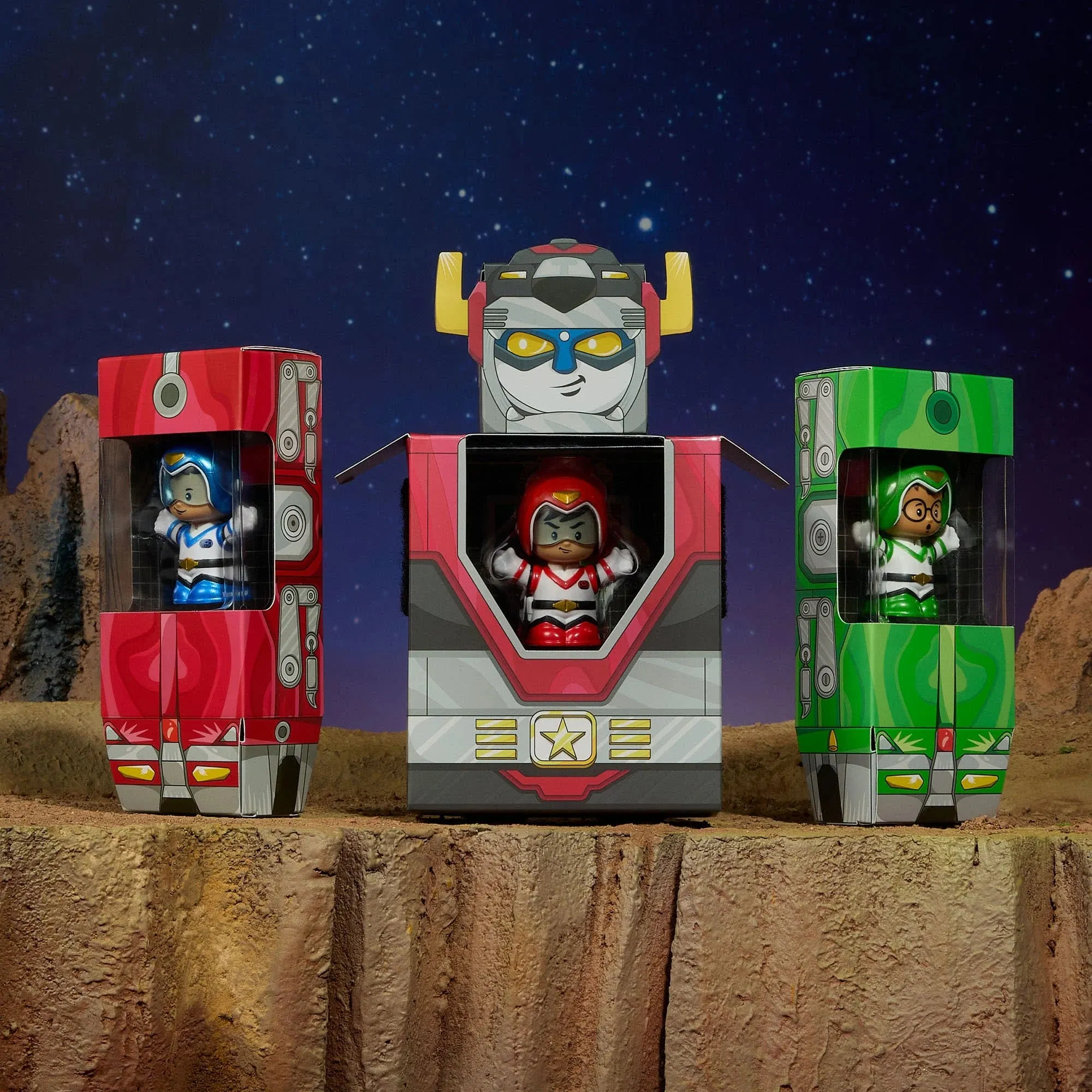 Little People Collector: Voltron 40th Anniversary - Exclusive Gold Label 5-Figure Set (HVW64) LAST ONE!
