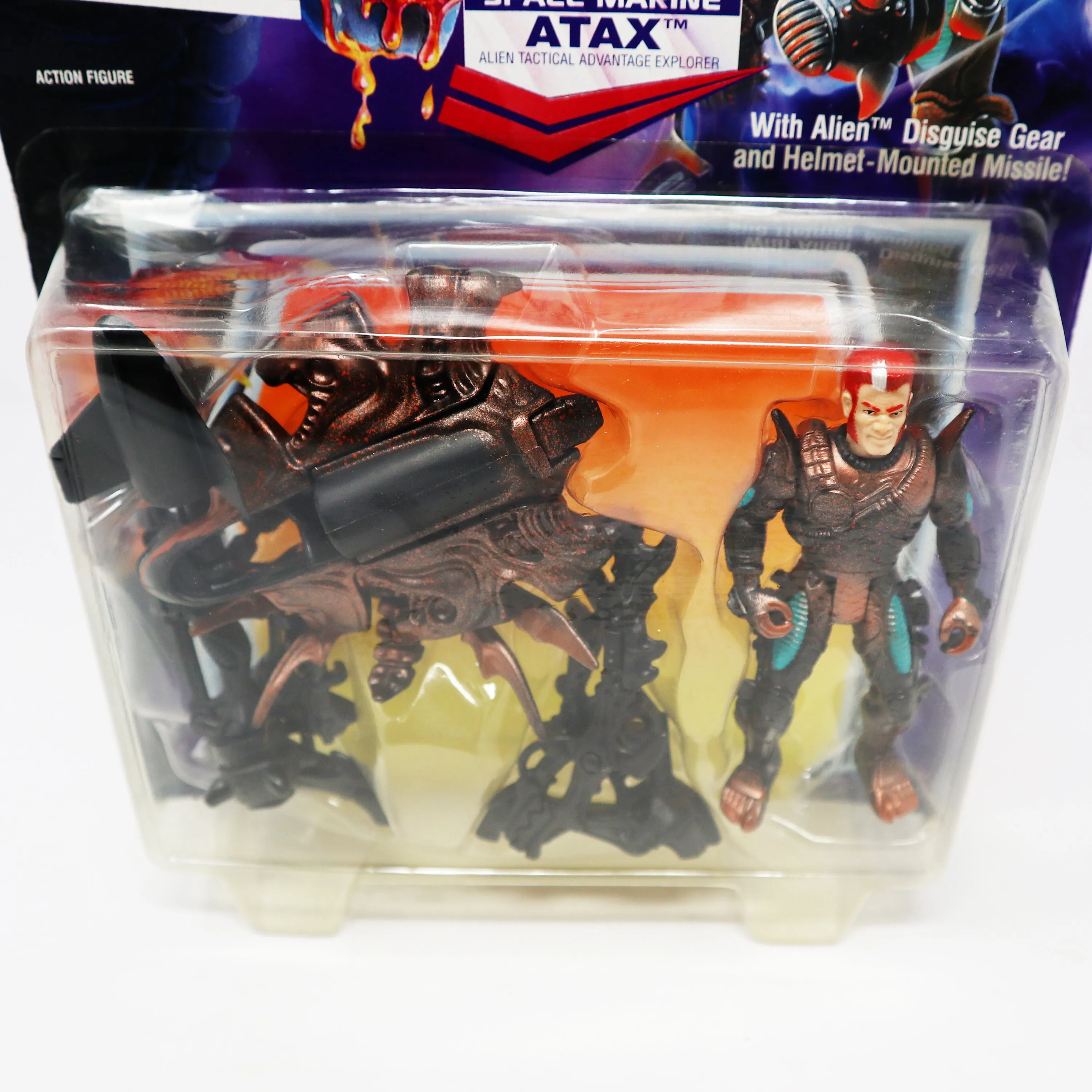 Vintage 1992 90s Kenner Aliens Space Marine ATAX Alien Tactical Advantage Explorer Action Figure Carded MOC